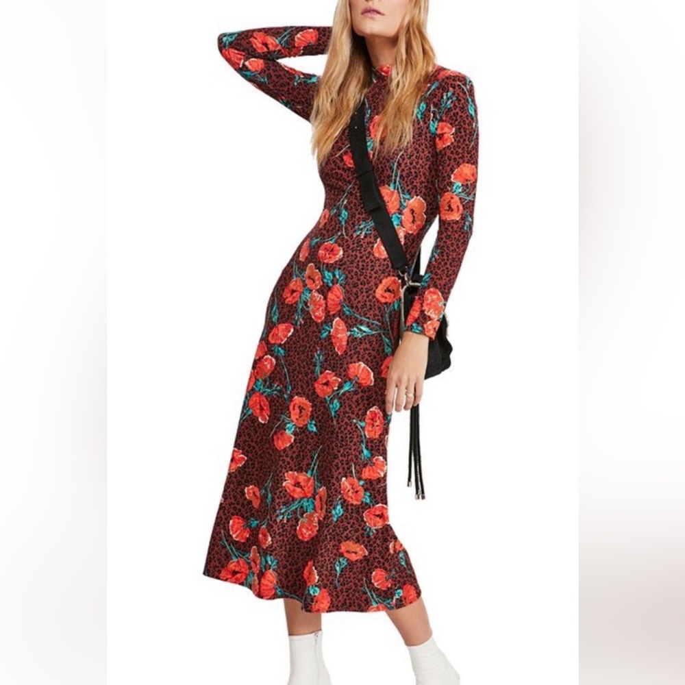 Free People Retro Romance Midi Dress